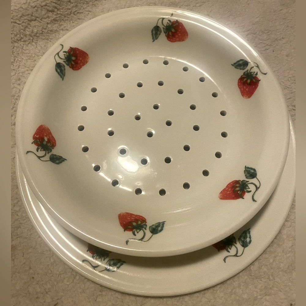 Apilco France Porcelain Drain Plate and Saucer